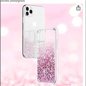 📱iphone 11 pro max Free Flowing Pink Sparkle Case